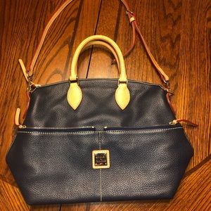 A blue, tan, and red Dooney & Bourke Purse!